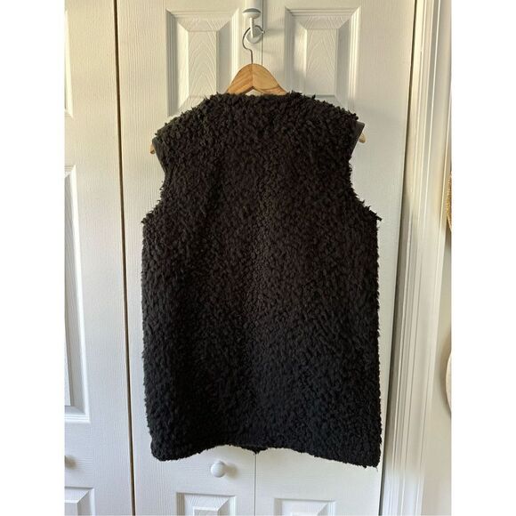 ZARA Faux Fur/Leather Motorcycle Vest Jacket - Picture 6 of 7